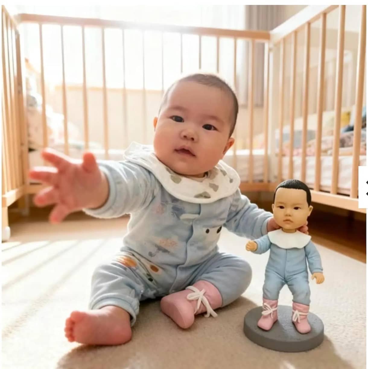写真から作るオーダーメイド子供フィギュアます キッズの成長記念にのギフト｜赤ちゃん似顔人形｜出産祝い イメージ2