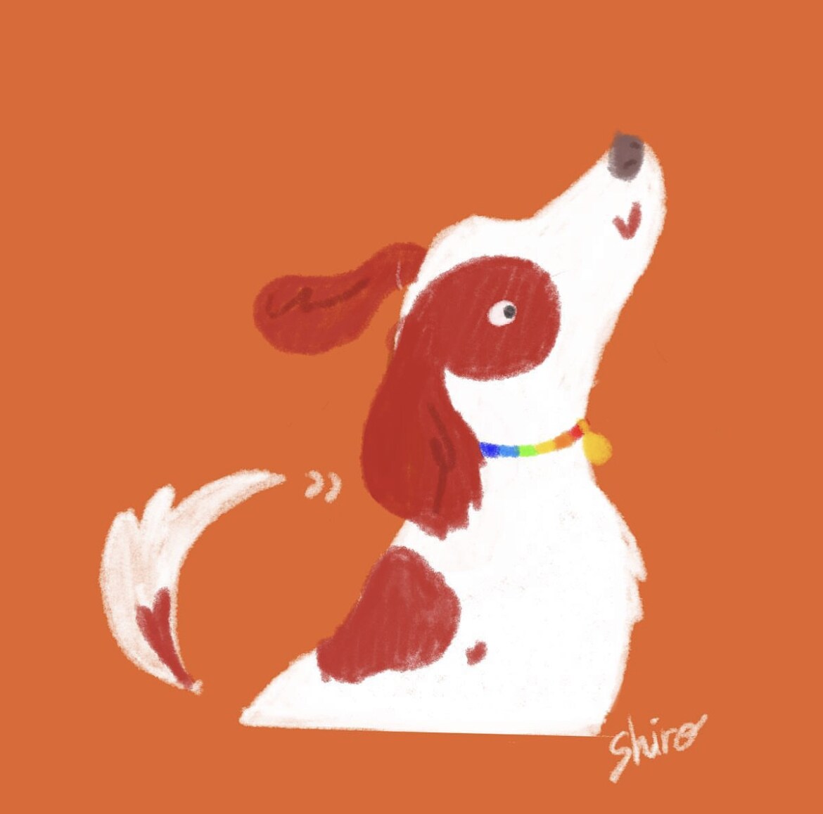 保護犬と旅をしながら愛犬のイラスト制作をしています 愛犬のイラストを制作します。こちらは背景シンプルとなります イメージ3