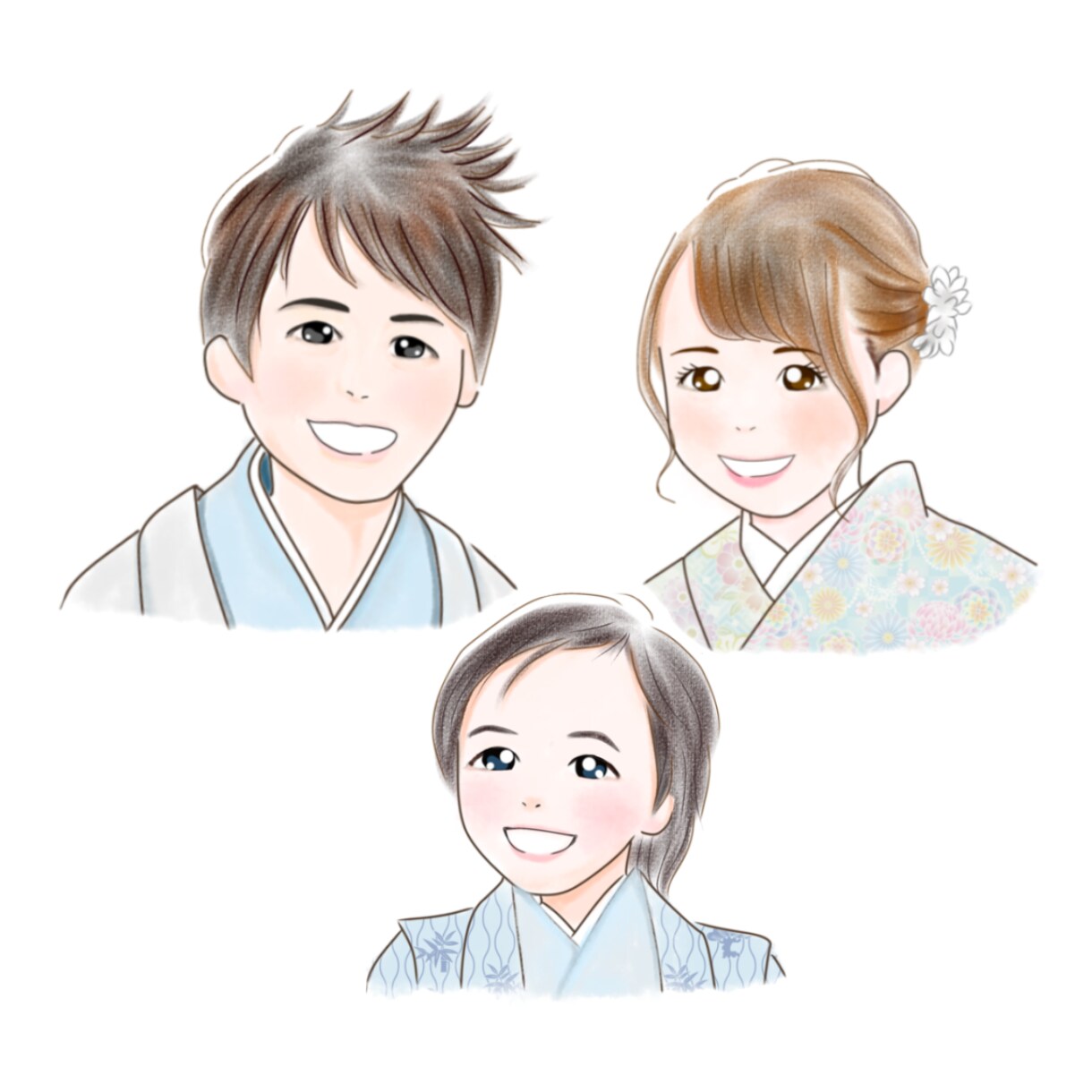 印刷可。安いそっくりな似顔絵でプレゼント作ります 写真からゆるい似顔絵作ります。プレゼントにおすすめです イメージ6