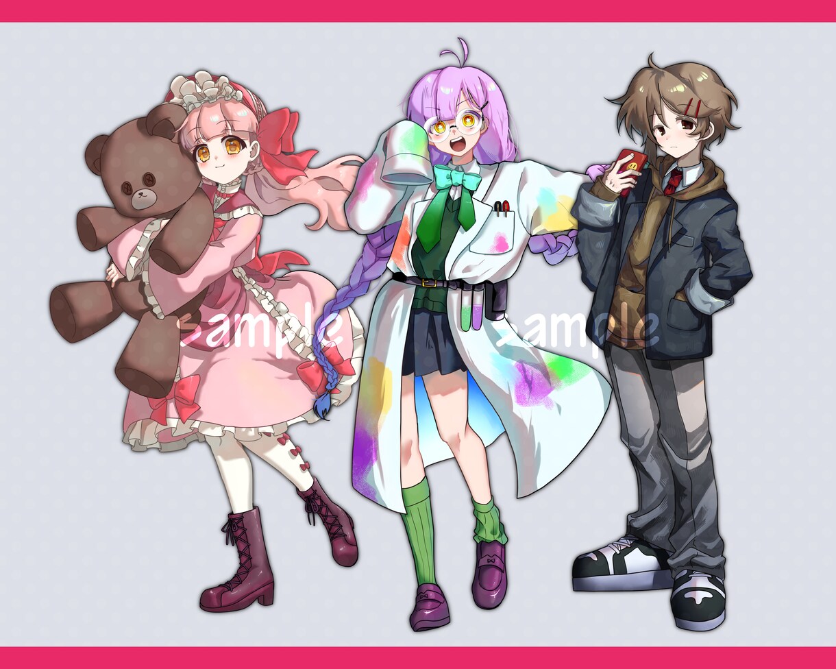 魅力的なキャラクターデザイン/全身立ち絵制作します 世界で一つだけ！あなただけのオリジナルキャラクターを描きます イメージ3