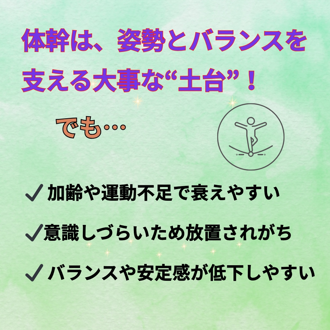 姿勢＆体幹をきたえて、自信がつきます 姿勢を整え、ぐらつきにくい体に イメージ3