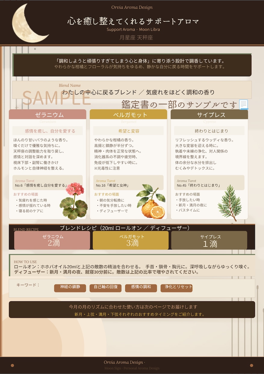 月星座から読み解く、あなただけのアロマ鑑定します あなたに合ったアロマで１ヶ月ごとの心の安定と癒しが必要な方へ イメージ3