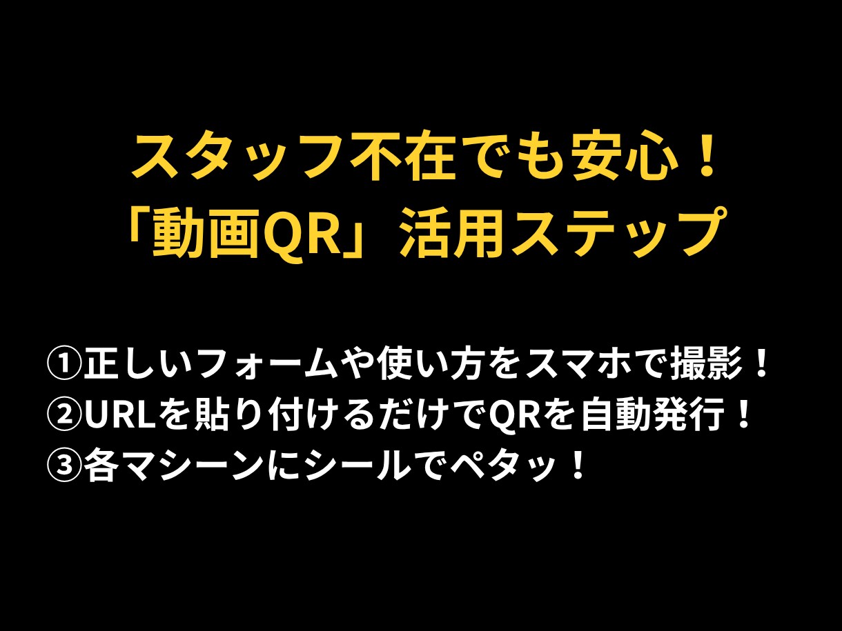無人ジム/動画QR　マシン使い方マニュアル作リます スプレッドシートで自動化マシンに貼ってスマホが専属トレーナー イメージ3
