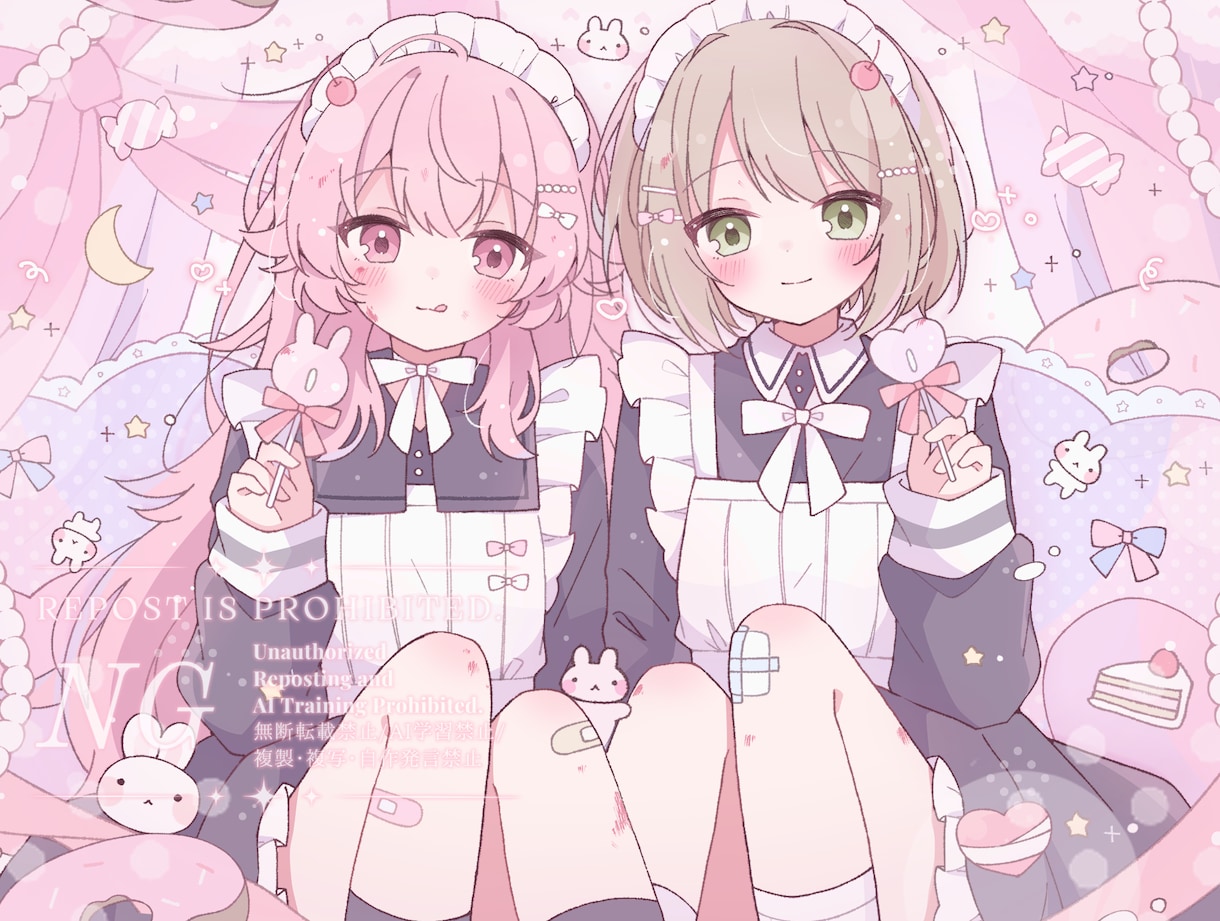 ふんわり淡色イラストを制作します やわらかな色味で活動を彩ります！動画制作にも対応可能です⟡. イメージ1