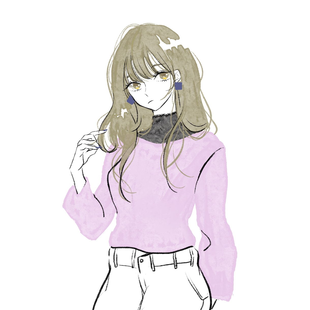 オシャレな水彩風アイコンイラストお描きします やわらかく優しい印象の水彩イラストをSNSアイコンに イメージ5