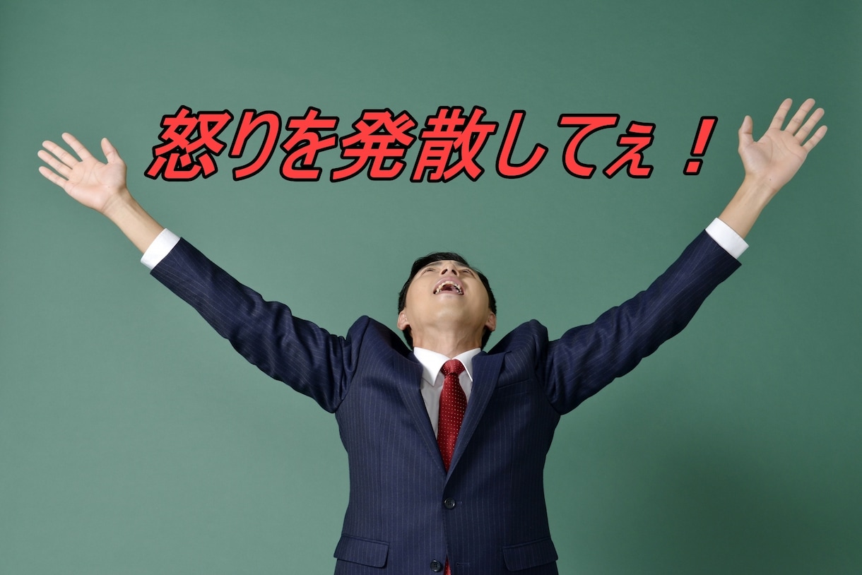 その怒りをぶつけて下さい！受け止める相手になります あなたの怒り受け止めます(# ﾟДﾟ)怒り発散でスッキリ！ イメージ1