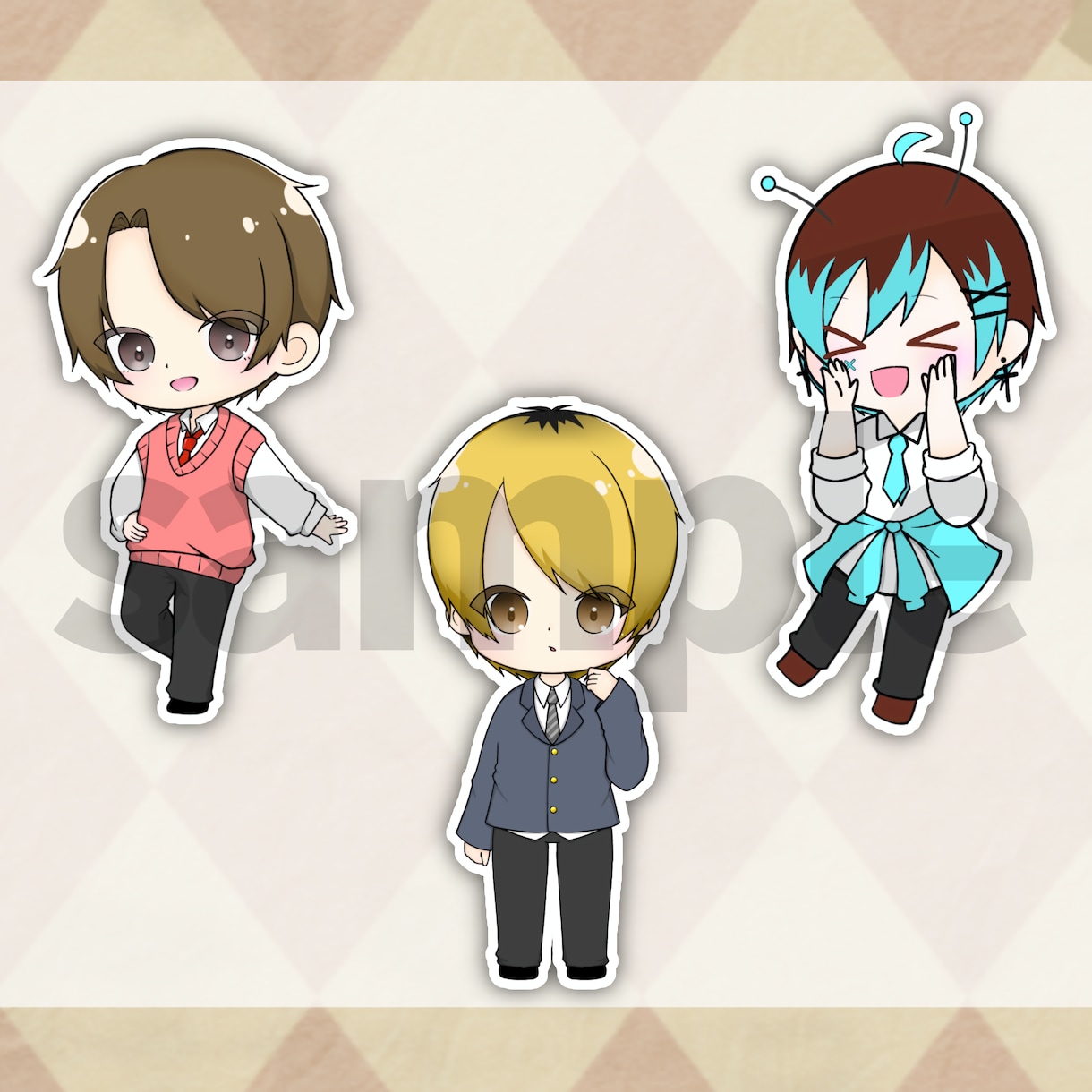 商用利用可！可愛いミニキャライラスト作成します アイコンやサムネイル、グッズなどにおすすめ！ イメージ2