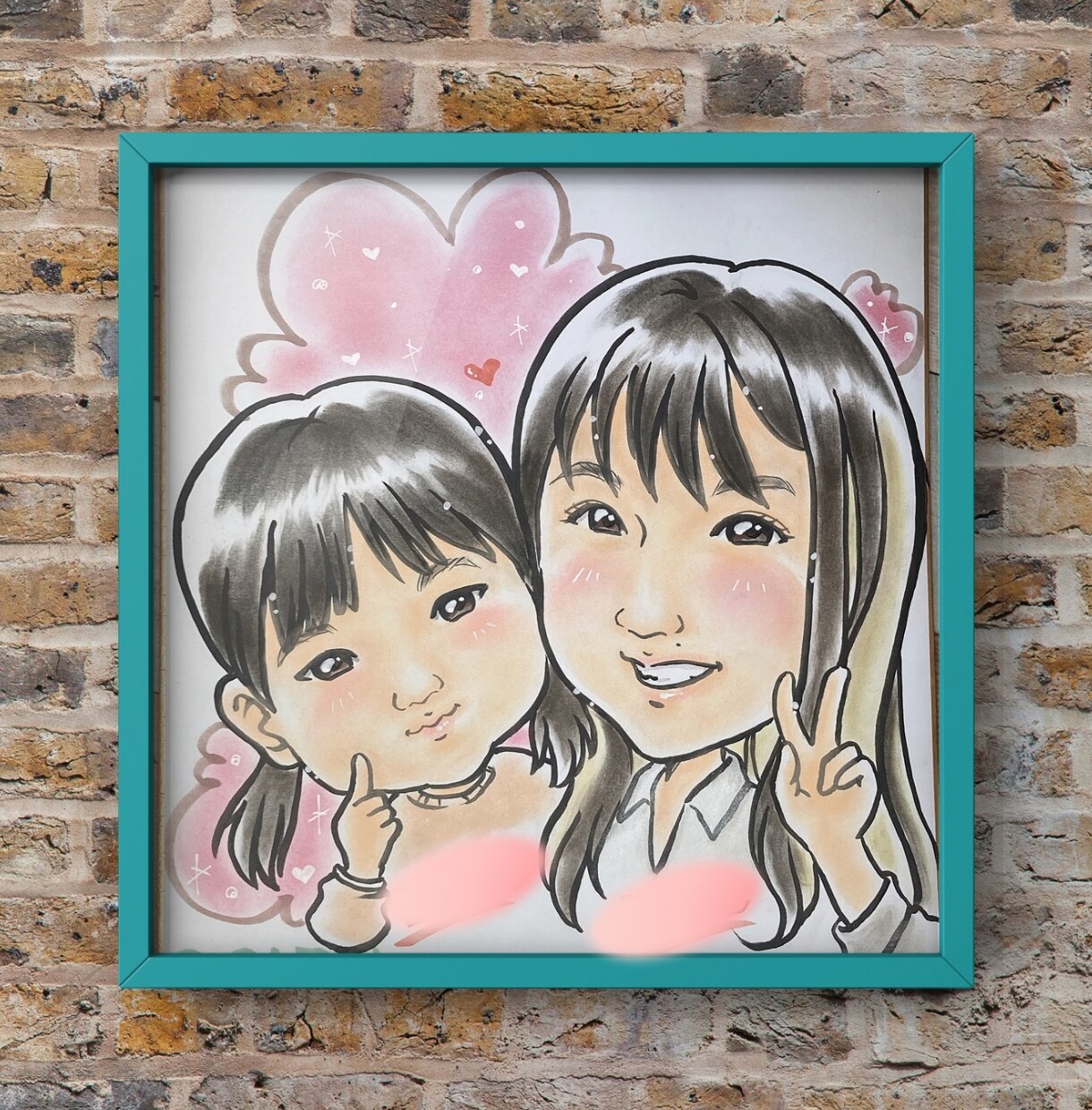 ふんわりパステルで優しく可愛い似顔絵を描いています 長寿祝い、記念日、ウェディングのプレゼントに!心暖まる似顔絵 イメージ10