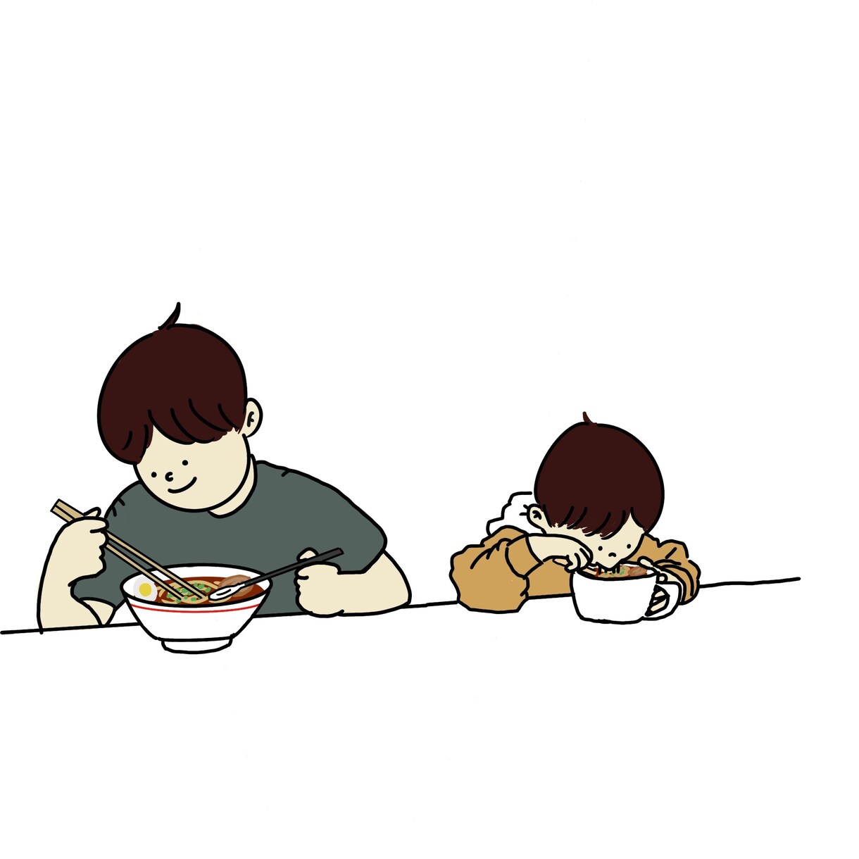 写真をいただき、作例のようなイラストを描きます ご家族やおもいがけないひとときの思い出をイラストに。 イメージ6