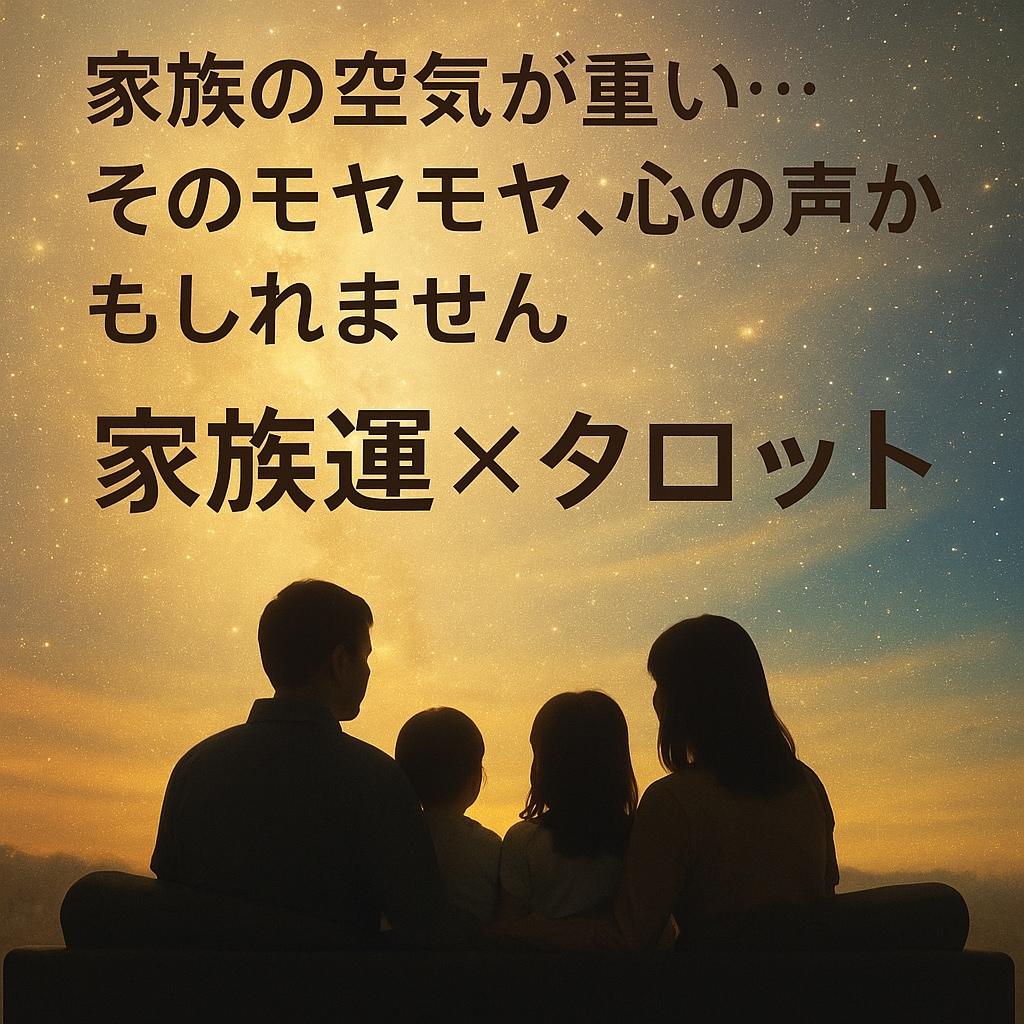 家族、家庭運をタロットで鑑定します 家族の空気が重い…そのモヤモヤ、心の声かもしれません イメージ1