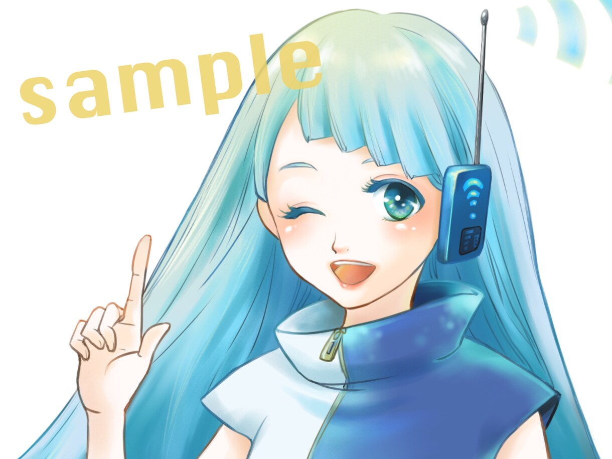 ご希望のアニメ絵お描きします SNSプロフ画用、自作HPのオリジナルキャラ等にオススメ♪ イメージ1