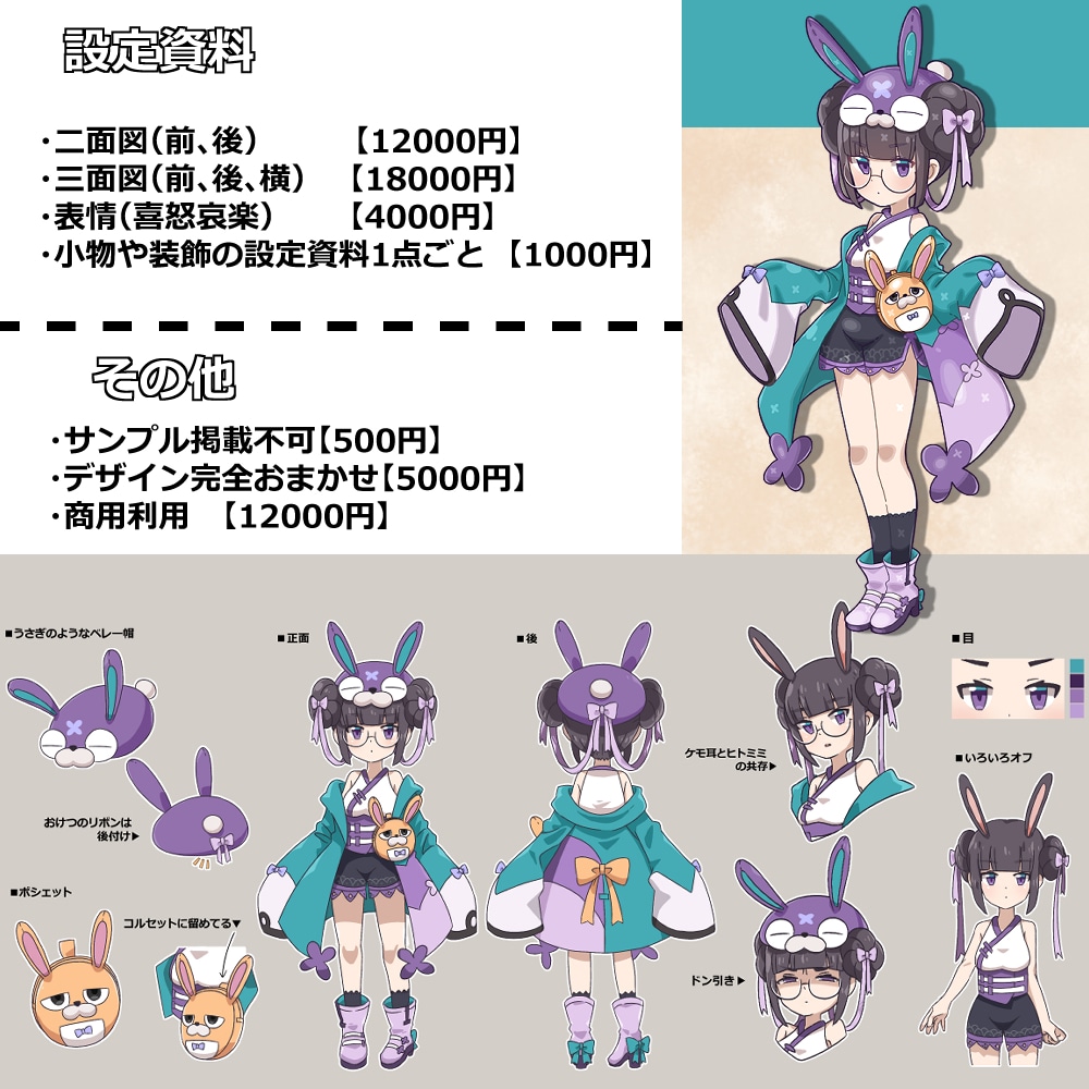 立ち絵を制作致します ゲーム・動画・TRPG等にお使いいただけます イメージ3