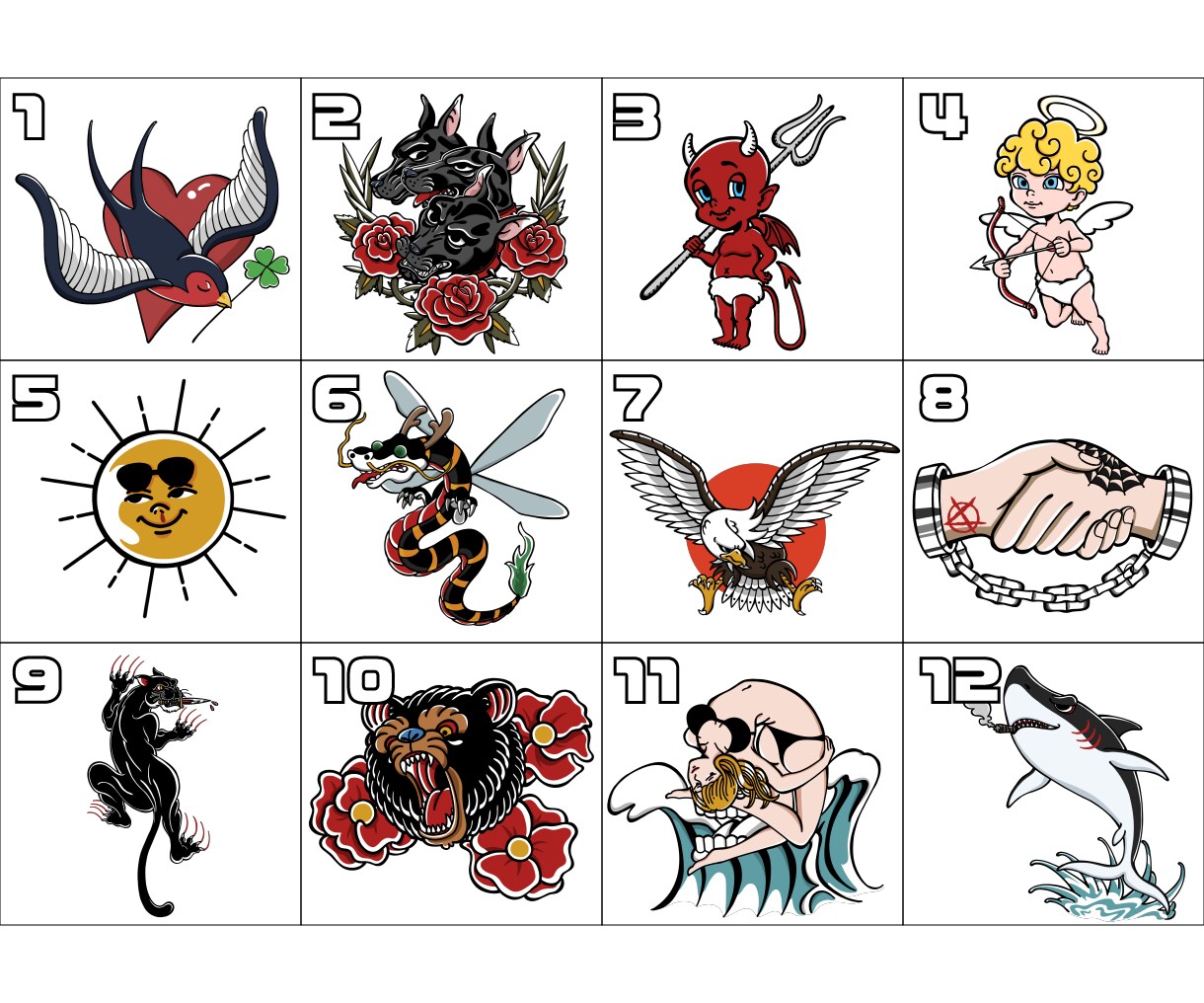 選べる！タトゥーイラストでアイコンを作成します 全70種類！短期納品！お好みのイラストをアイコンに！ イメージ3