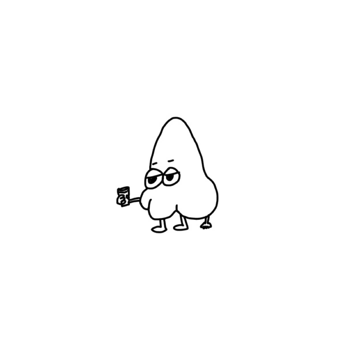 クスッと笑えるゆるシュールイラスト描きます SNSアイコンやグッズにぴったりなクセ強イラスト イメージ6