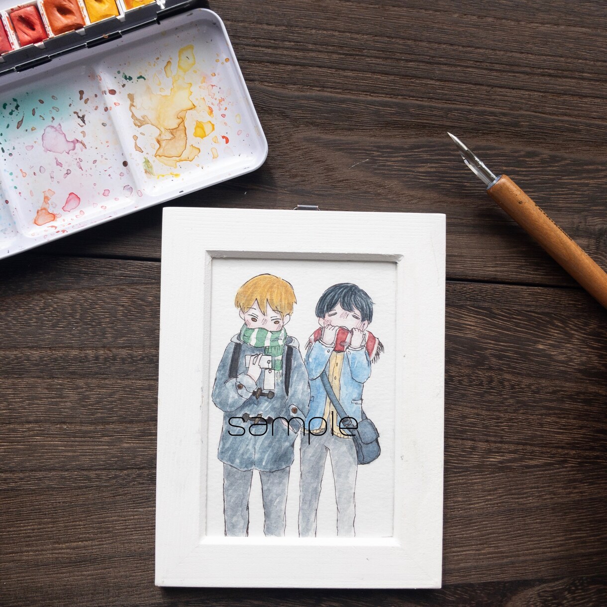 似顔絵OK！アイコンを透明水彩にてお描きします SNSに顔写真は。。という方、可愛いイラストにしたい方に。 イメージ8