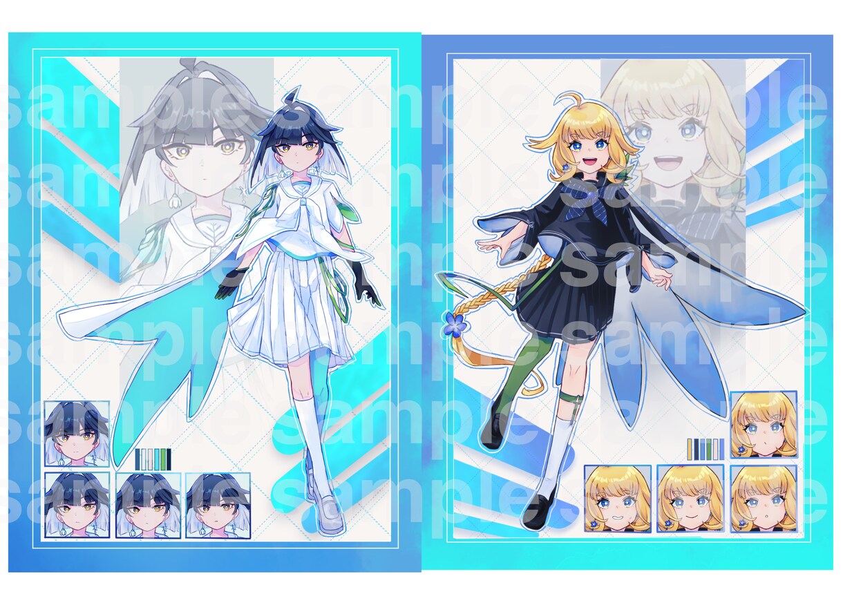 全身キャラデザ込でTRPG向けの立ち絵を制作します 長納期でお安く！現代やファンタジーなど イメージ4