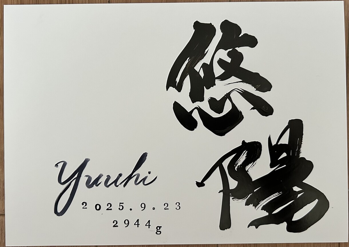 デザイン性と正統派の書道で飽きない命名書を書きます ⭐️毎日書道展会員作家が心を込めて記載します⭐️ イメージ6