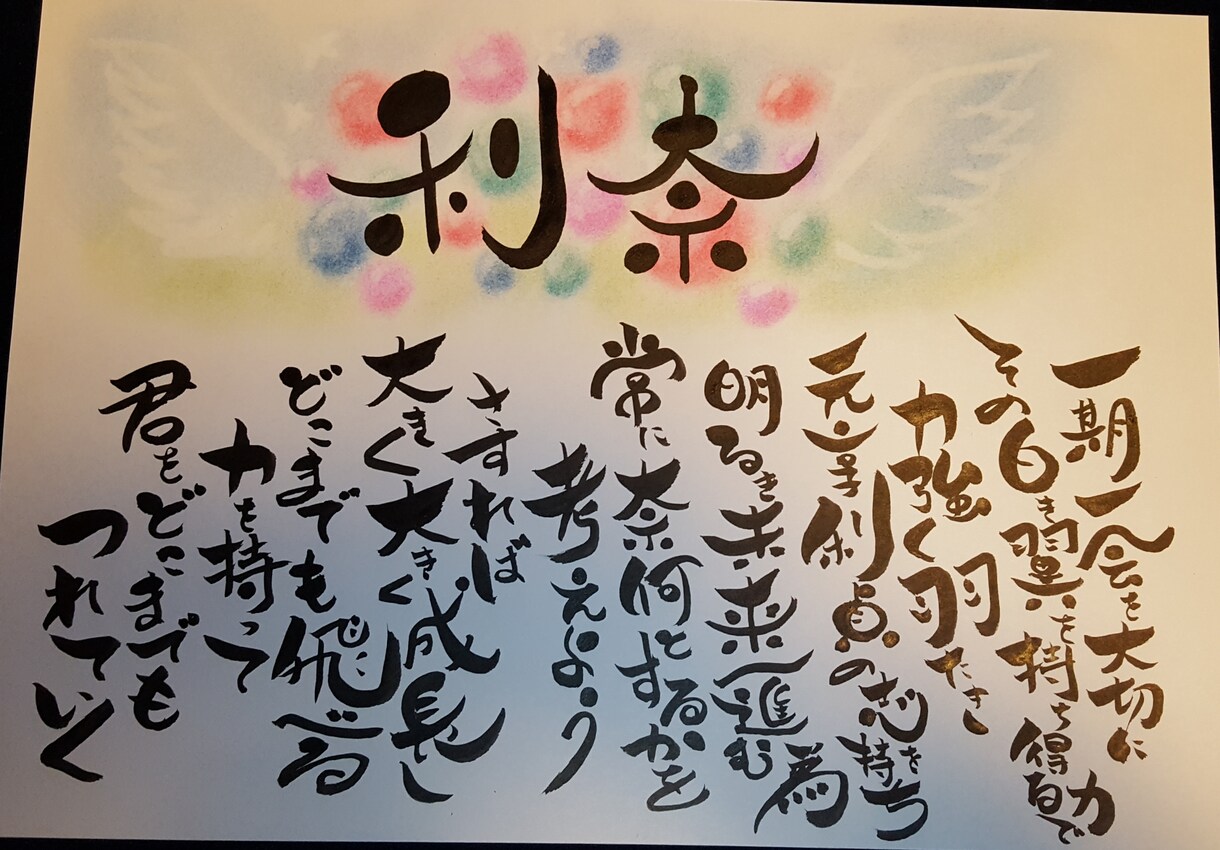 大切な方の名前を使ってメッセージを書きます レイキマスターの綾優桜が見るだけで氣が上がる作品を送ります。 イメージ6