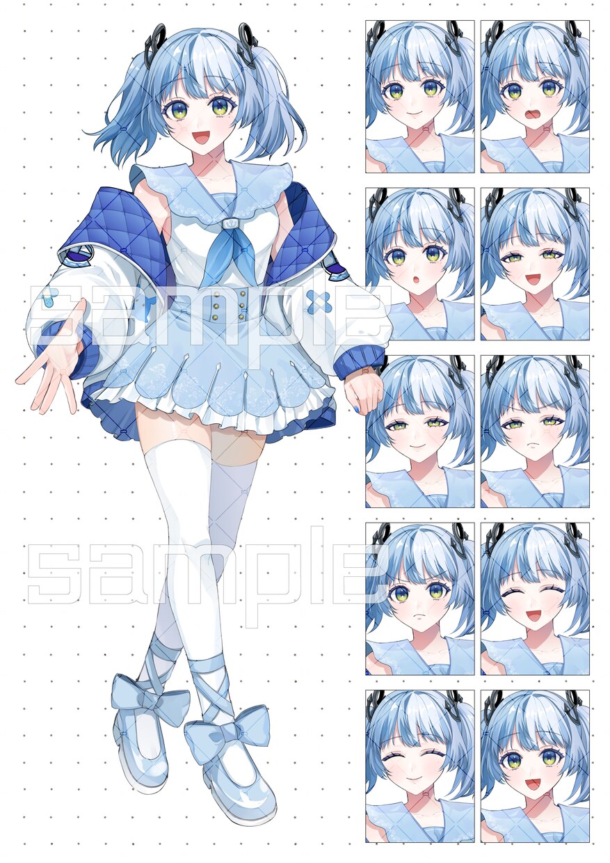 10月限定お値下げ！IRIAMで使用できます 表情差分付き！海がモチーフのかわいい女の子の立ち絵です。 イメージ2