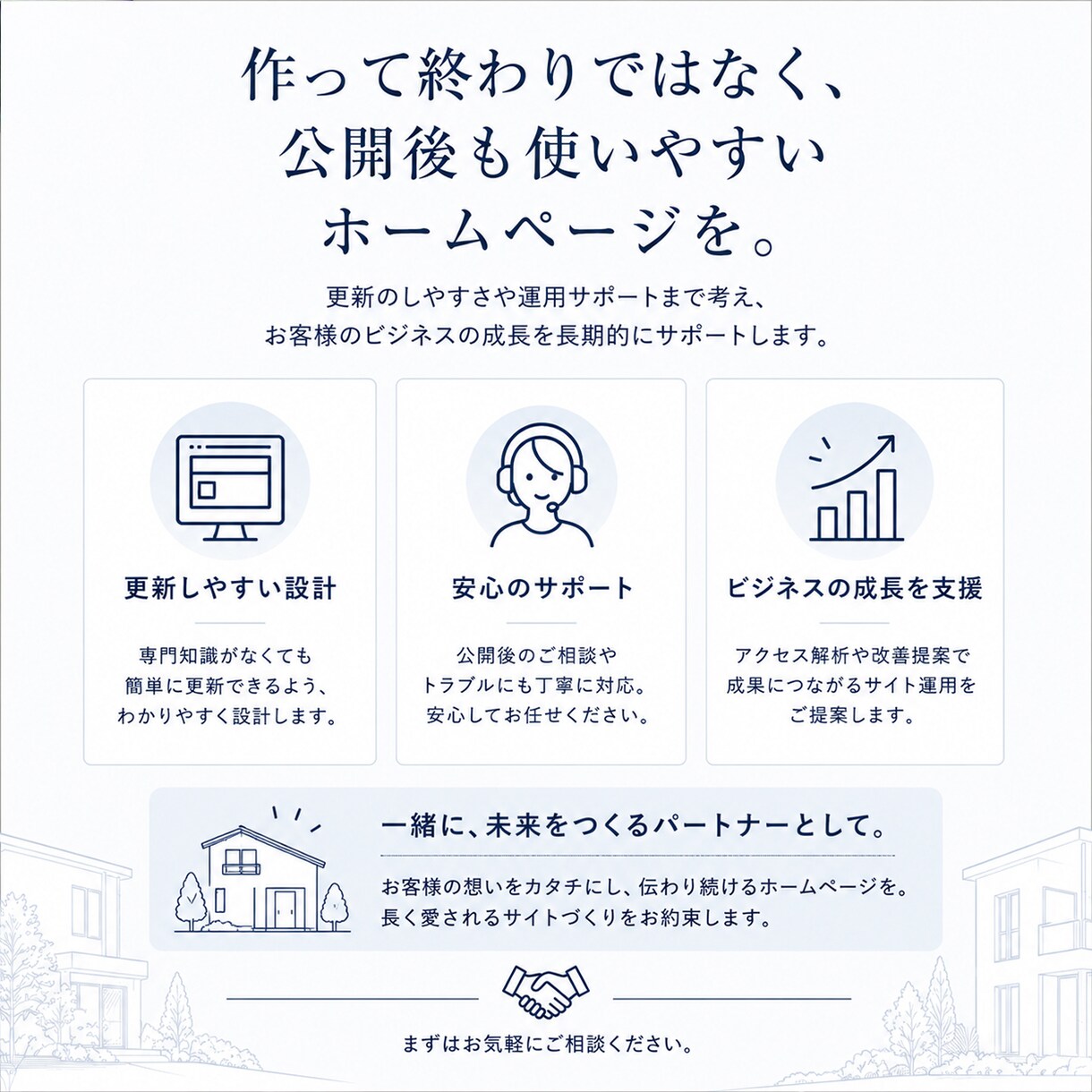 工務店向けホームページを制作します 施工事例も自分で更新｜管理しやすいWordPressサイト イメージ6