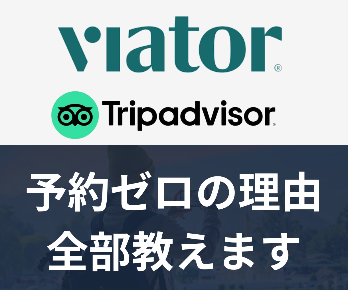 Viator、OTAに関するお悩みを解決します 経験者が掲載・改善のアドバイスをします。 イメージ1