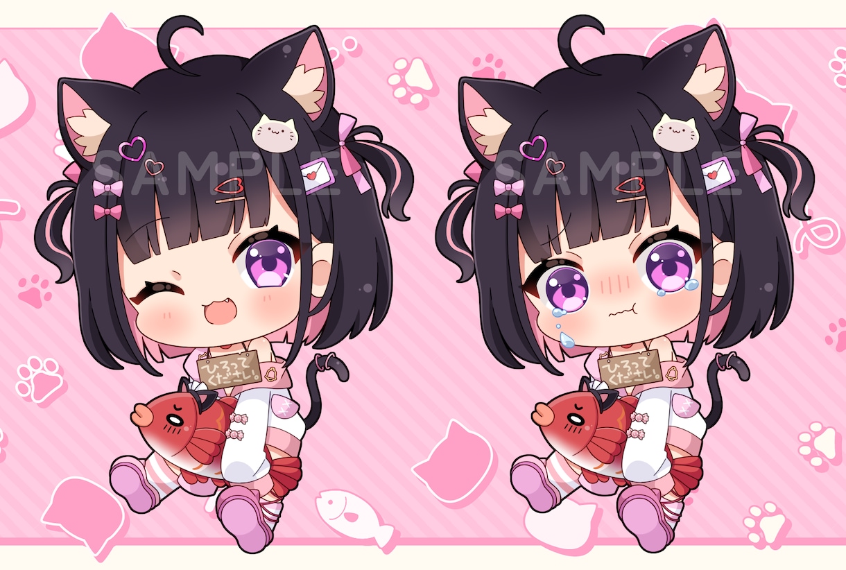 商用利用OK♪可愛いミニキャライラスト描きます Vtuberさんのグッズなどに！ イメージ2