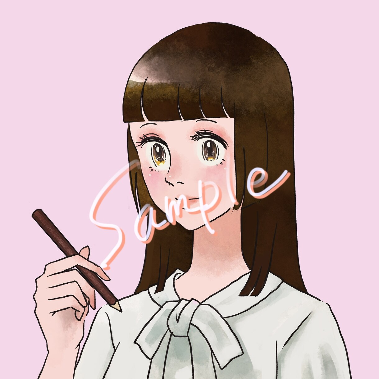 70~80年代少女漫画テイストのアイコン描きます レトロな少女漫画テイストのSNSアイコンです。 イメージ9