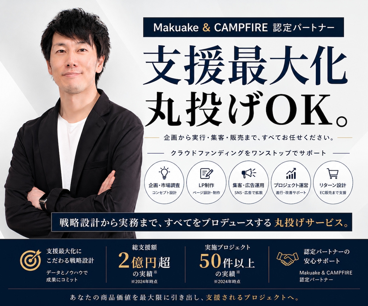 クラウドファンディング実行支援をお引き受けします ページ丸投げもOK！支援を最大化するサポートサービス イメージ1