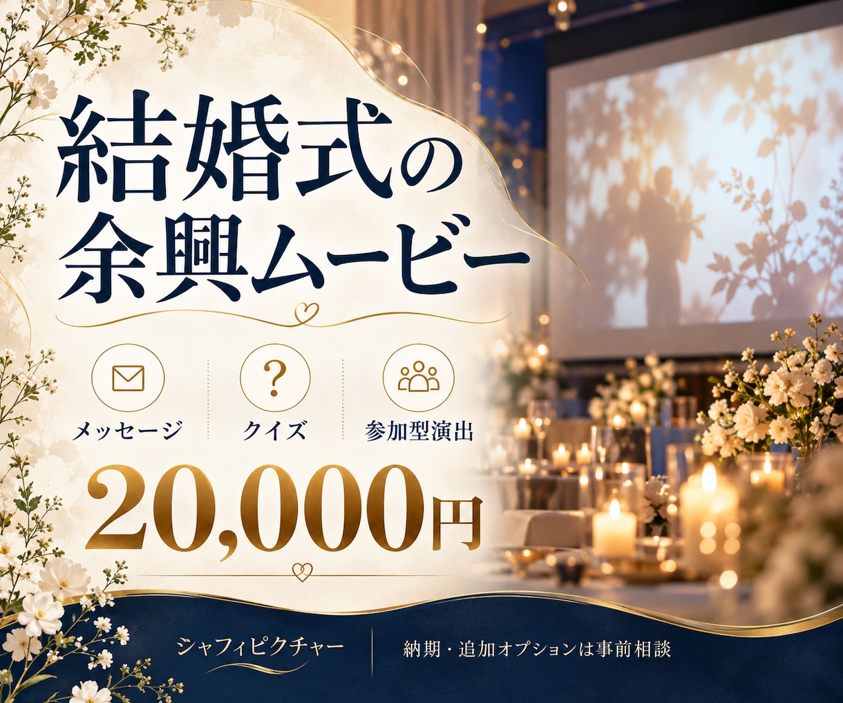 結婚式の余興・参加型ムービーを制作します メッセージやクイズでゲストと楽しむオリジナル映像 イメージ1