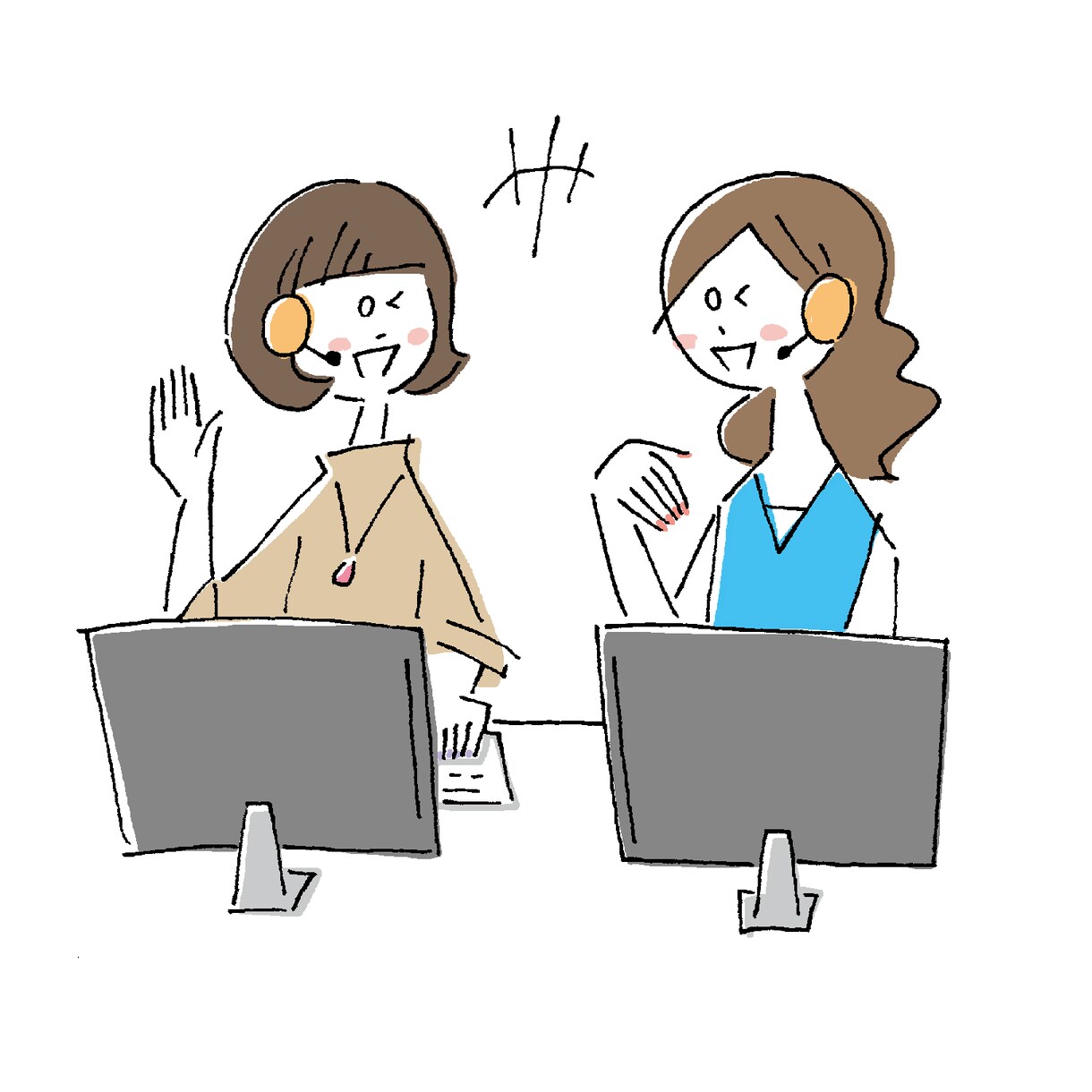 シンプルでラフなイラストを制作します 主張しすぎない、でもあると雰囲気がグッとアップするイラスト イメージ6