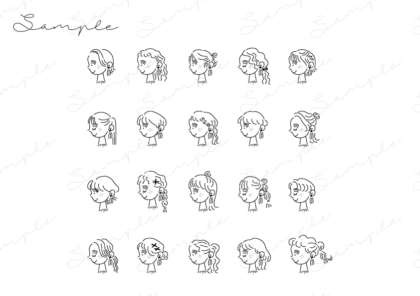 シンプルな雰囲気横顔似顔絵描きます 名刺やショップカード、結婚式、snsのアイコン等にどうぞ イメージ2