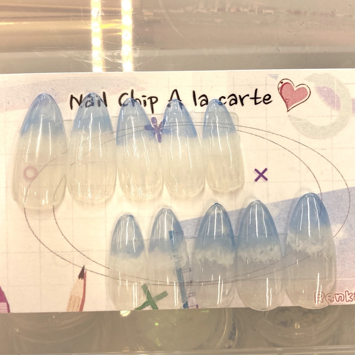 15⌒現品ネイルチップを格安で販売します 今流行りのガラスネイルを模してみました。 イメージ1