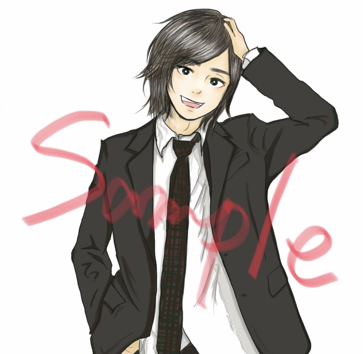 SNS用のプロフィール画像描きます インパクト重視のイラストで自分デザイン しませんか？ イメージ8