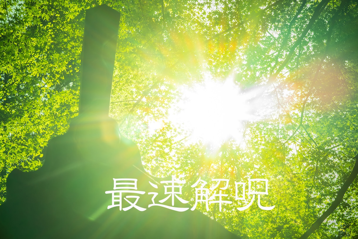 呪（しゅ）を解除して行き辛さを無くします 最速解呪で生きる為の思考、行動を最適化します。 イメージ1
