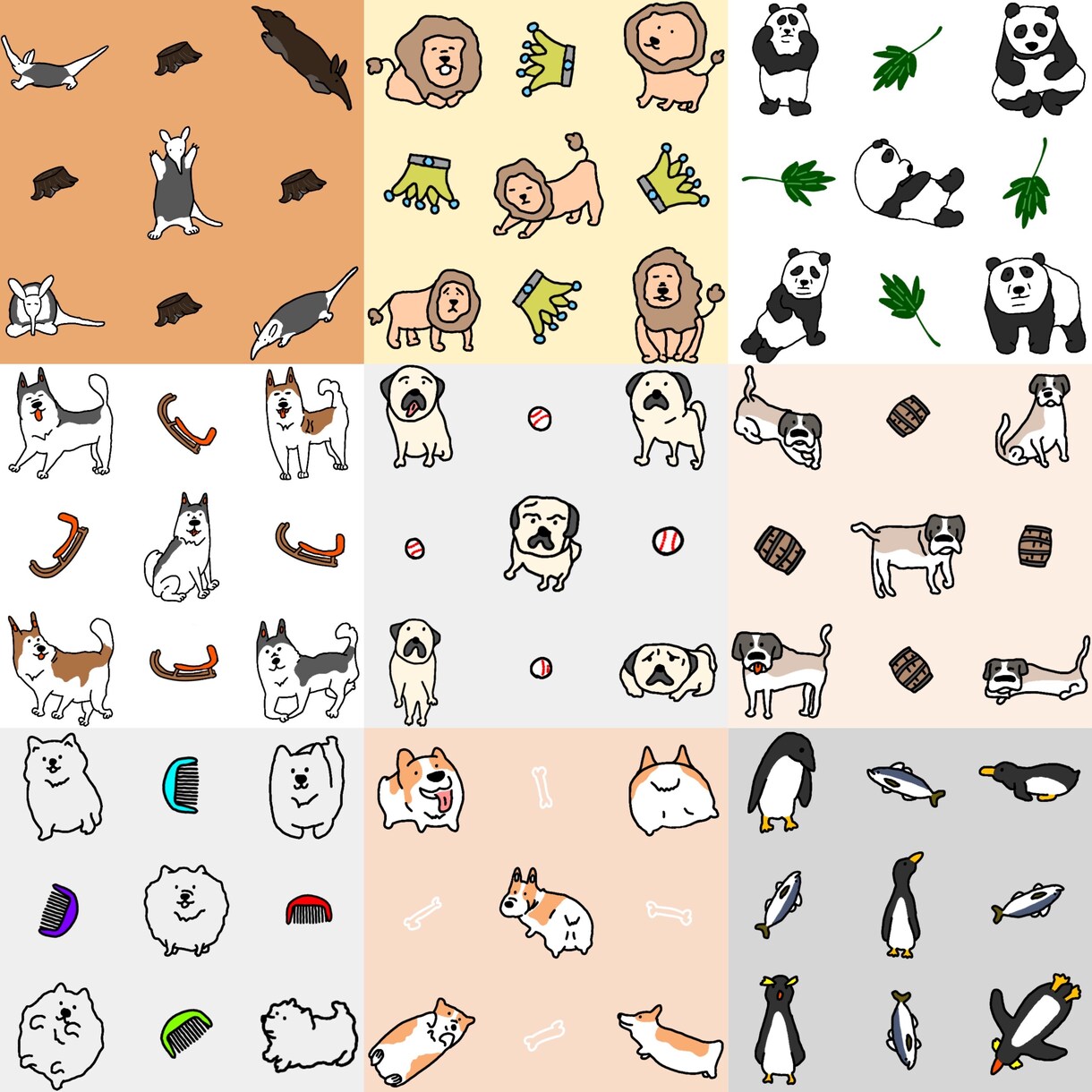 動物のゆるいイラスト描きますます ゆるくデフォルメしたタッチで百獣を描きます。 イメージ6