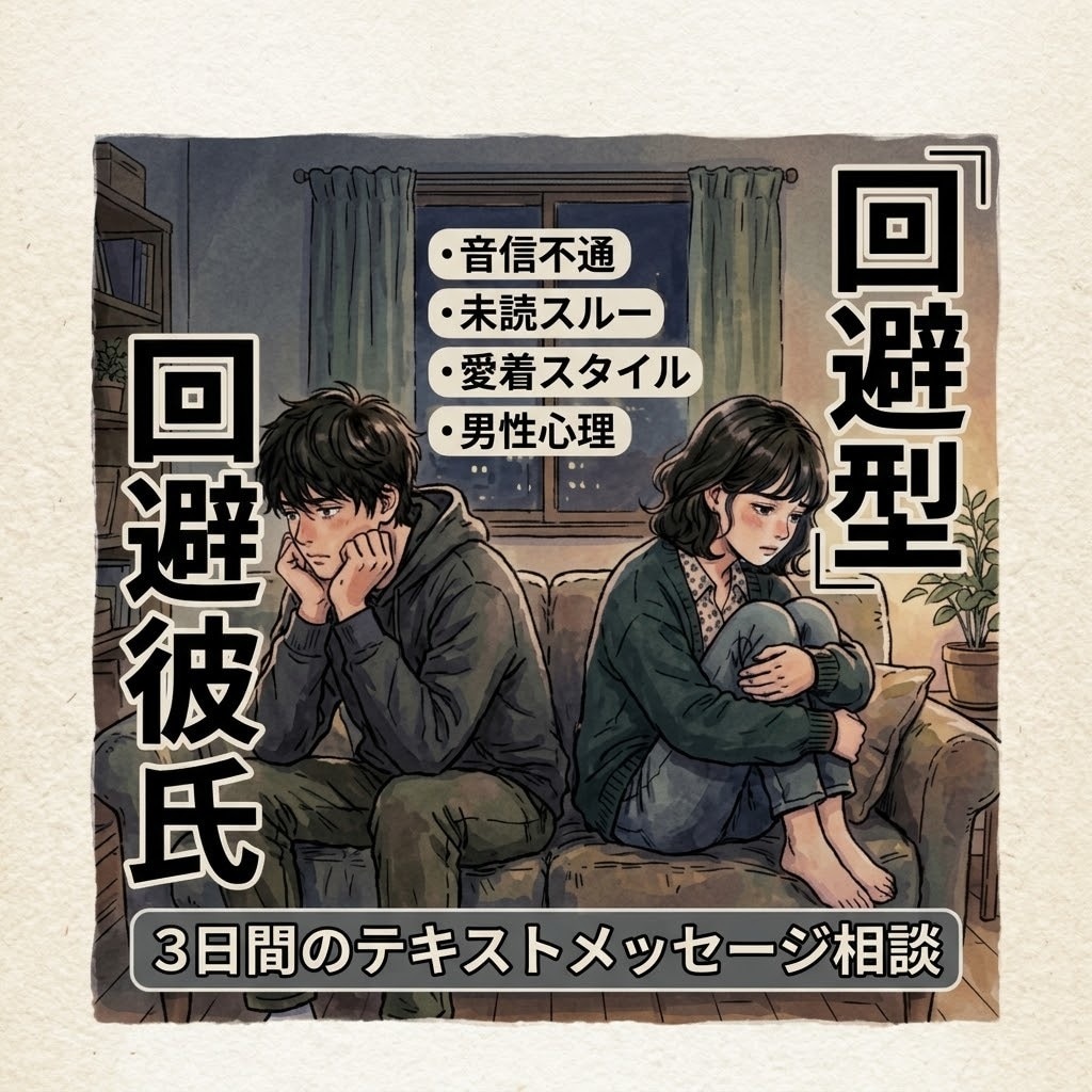 3日間・音信不通の回避型彼…本音と対応教え⁠ます もう自分を責めないで。回避型の彼の本音と今やるべき対応を解説 イメージ1