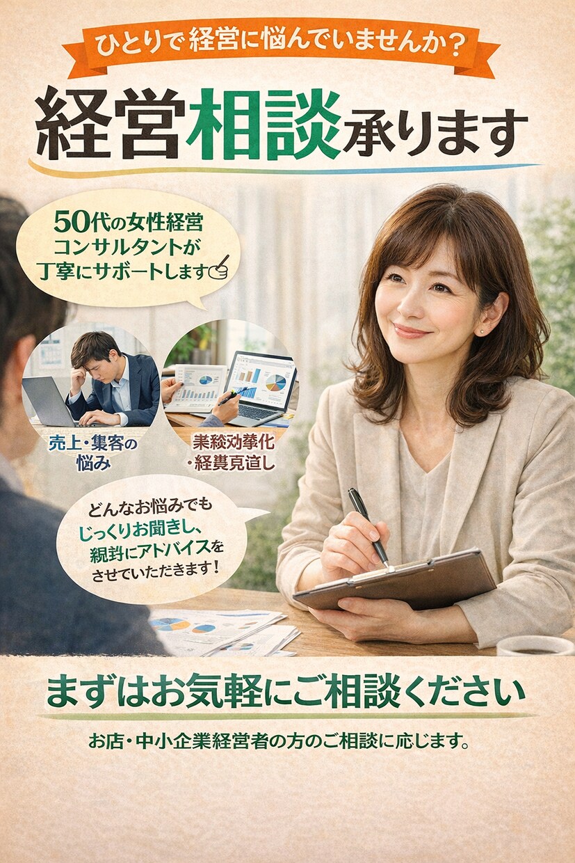 開業・経営・人間関係での相談受付けます 開業時の相談、人間関係の相談をしてみませんか？ イメージ1