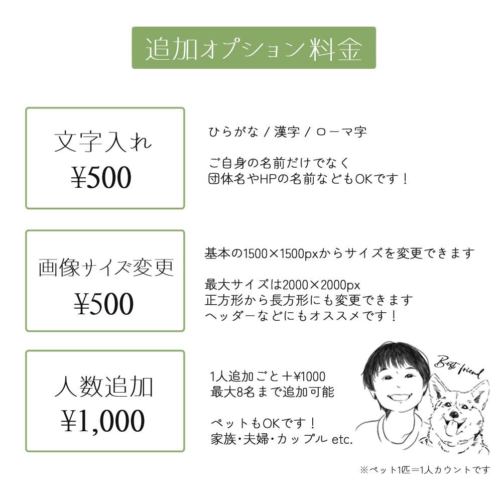 使いやすい！みんなのシンプル似顔絵 お描きします フォーマルでもカジュアルでも！どこでも使える似顔絵 イメージ4