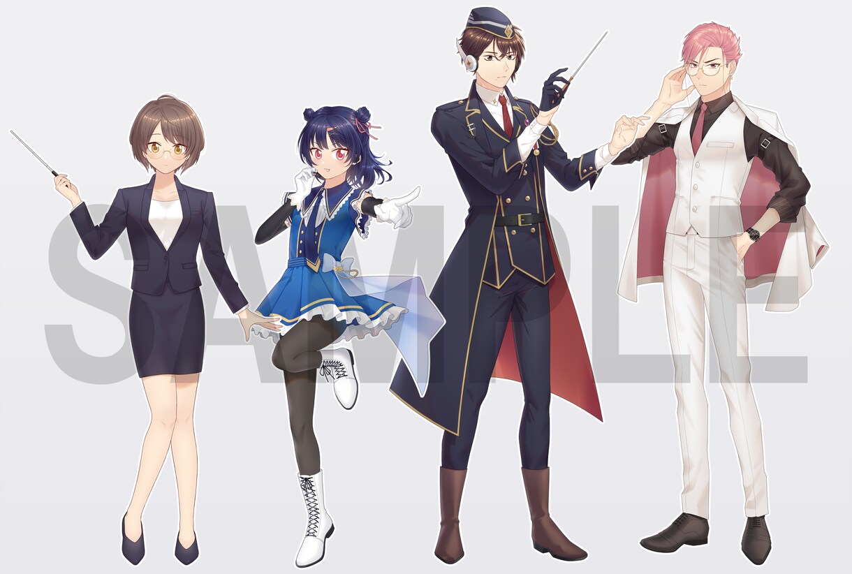 ゲームなどで使用する立ち絵イラストを描きます 男性、女性キャラクターどちらもOK イメージ5