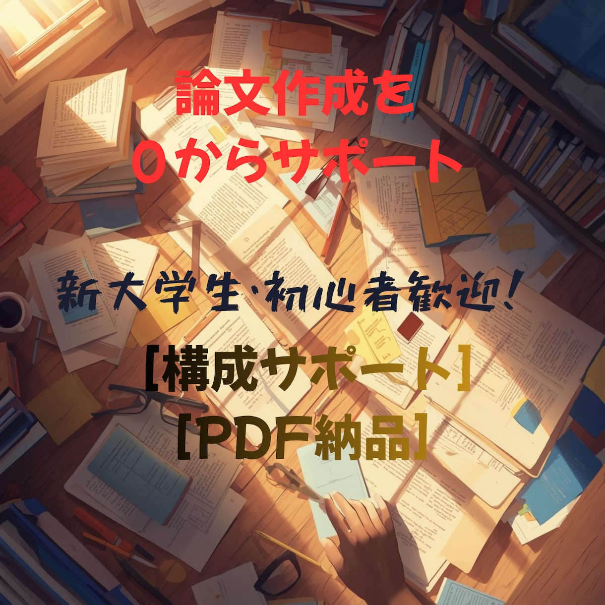 新大学生向け論文執筆サポートパックを提供します 初めてでも安心！論文・レポート作成をゼロから徹底サポート イメージ1
