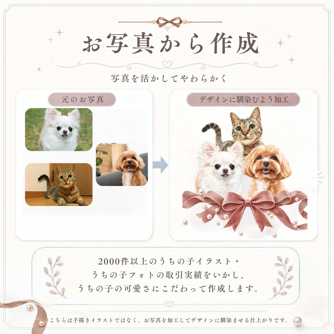 ペットのお写真でうちの子婚姻届を作成します 郵送でお届け♪世界に一つだけのセミオーダー イメージ3