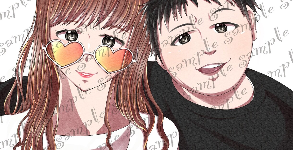 似顔絵イラスト承ります 少女漫画風の可愛い絵柄イラスト描きす イメージ2