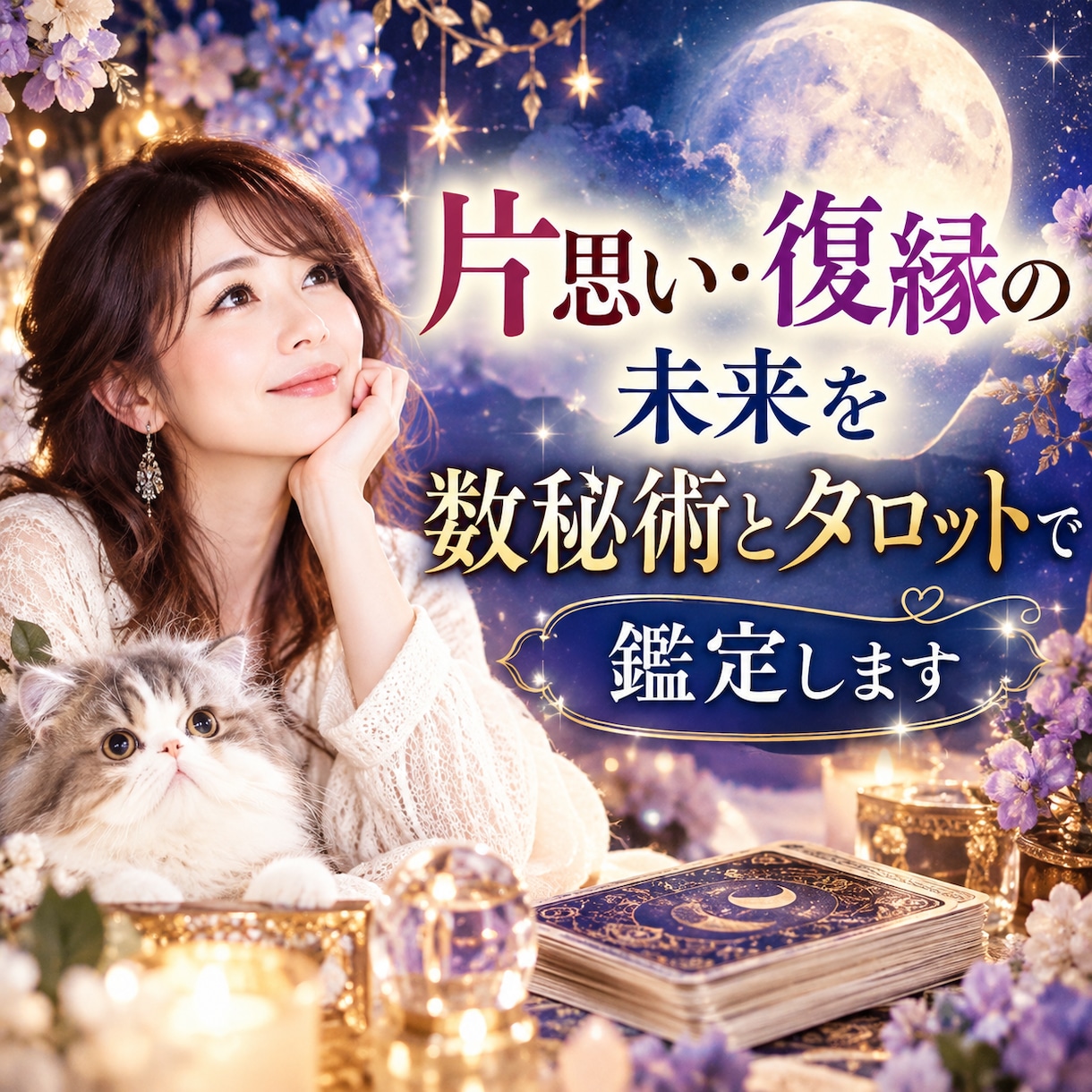 片思い・復縁の未来を数秘術とタロットで鑑定します 彼の気持ちと二人の未来を読み解き、恋の悩みを解決へと導きます イメージ1