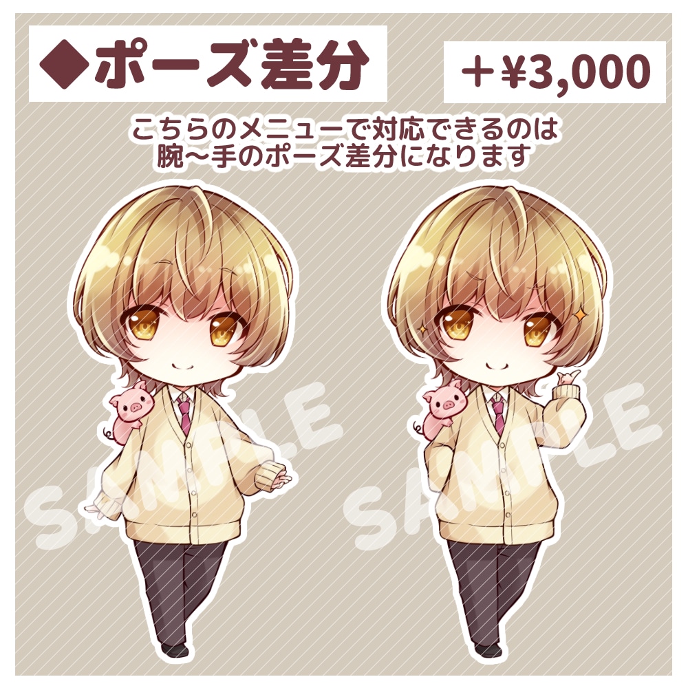 かわいいデフォルメ・ちびキャライラスト描きます 商用利用可！Youtubeなどでサムネ映えするミニキャラ イメージ4