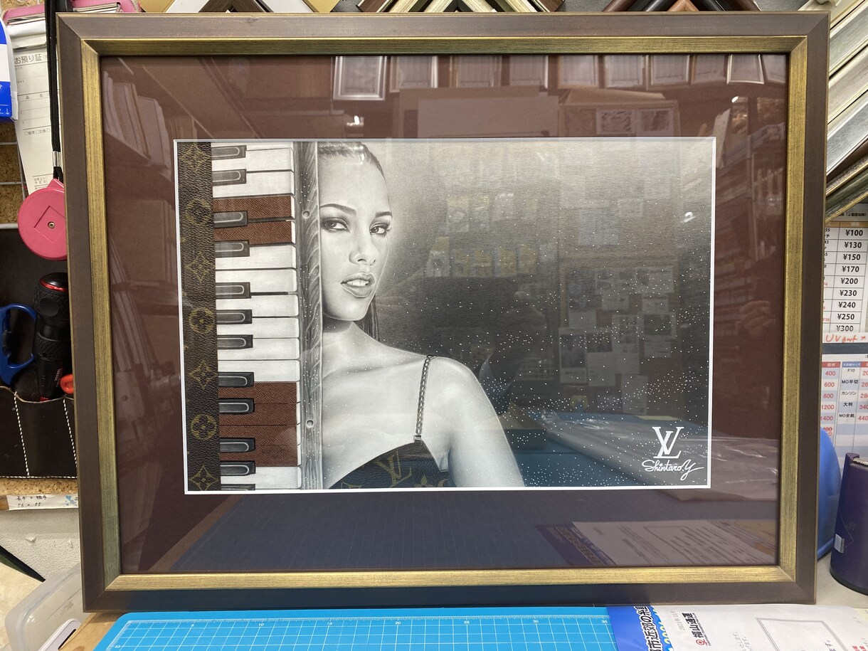 高級感のある絵に仕上げます 古くなったブランド品を絵画、似顔絵にリメイクします イメージ5