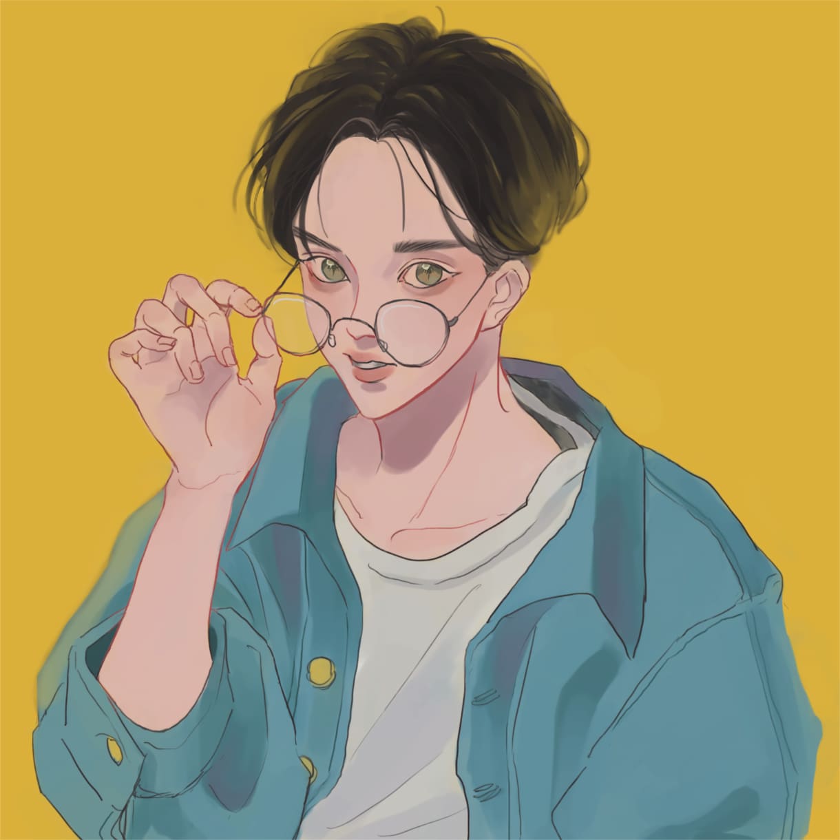 おしゃれなアイコン、イラスト描きます SNSで映える印象的なアイコン、一枚絵、似顔絵お作りします イメージ1