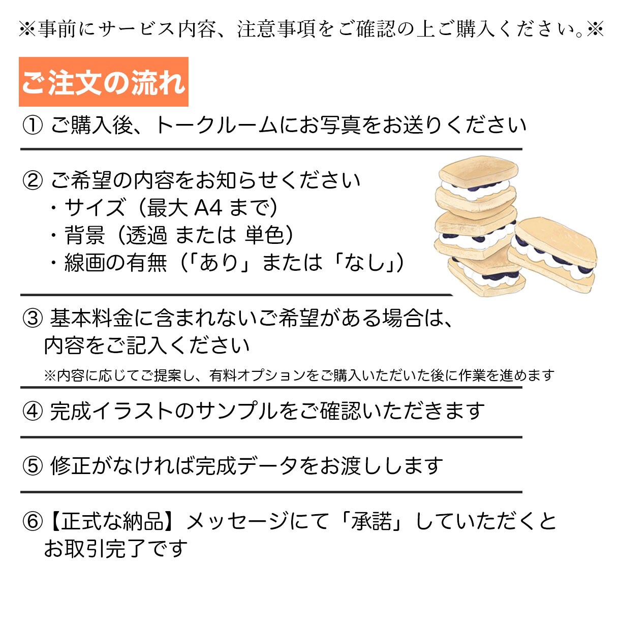思わずお腹が空いちゃう食べ物イラスト描きます 商用利用OK！SNSの記事やお店のメニュー、グッズ化にどうぞ イメージ6
