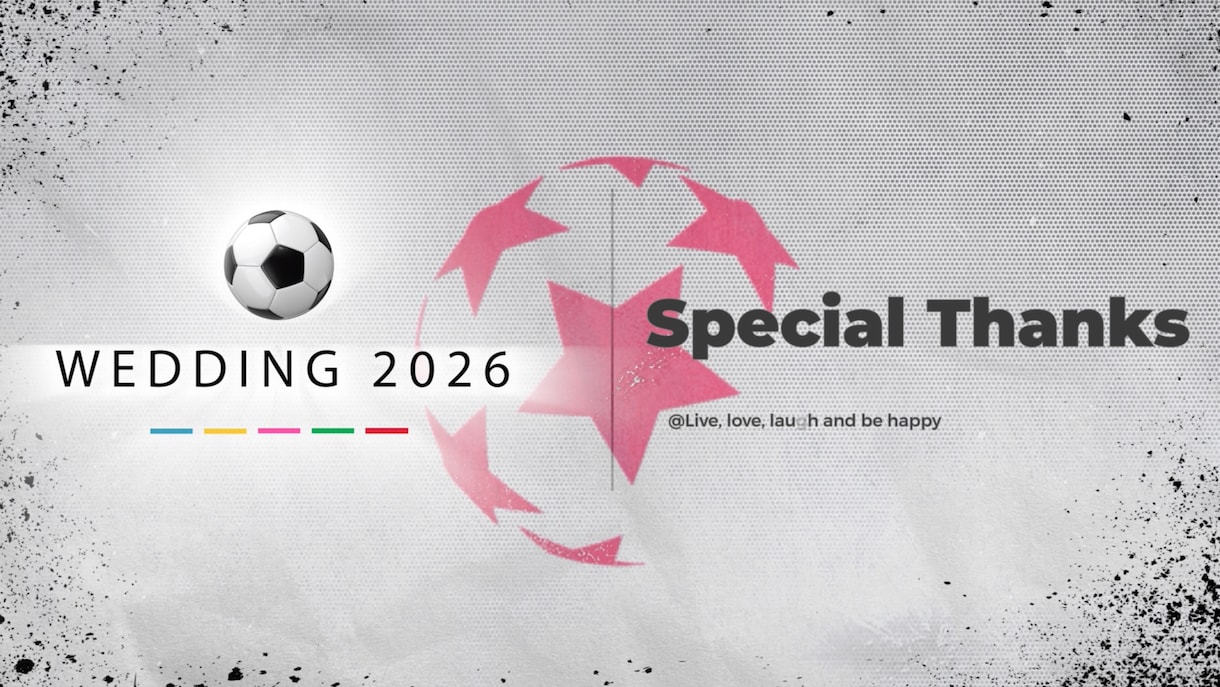 サッカーメンバー紹介風オープニングムービー作ります ゲスト想いのお二人にお勧めのオープニングムービーです！！ イメージ1