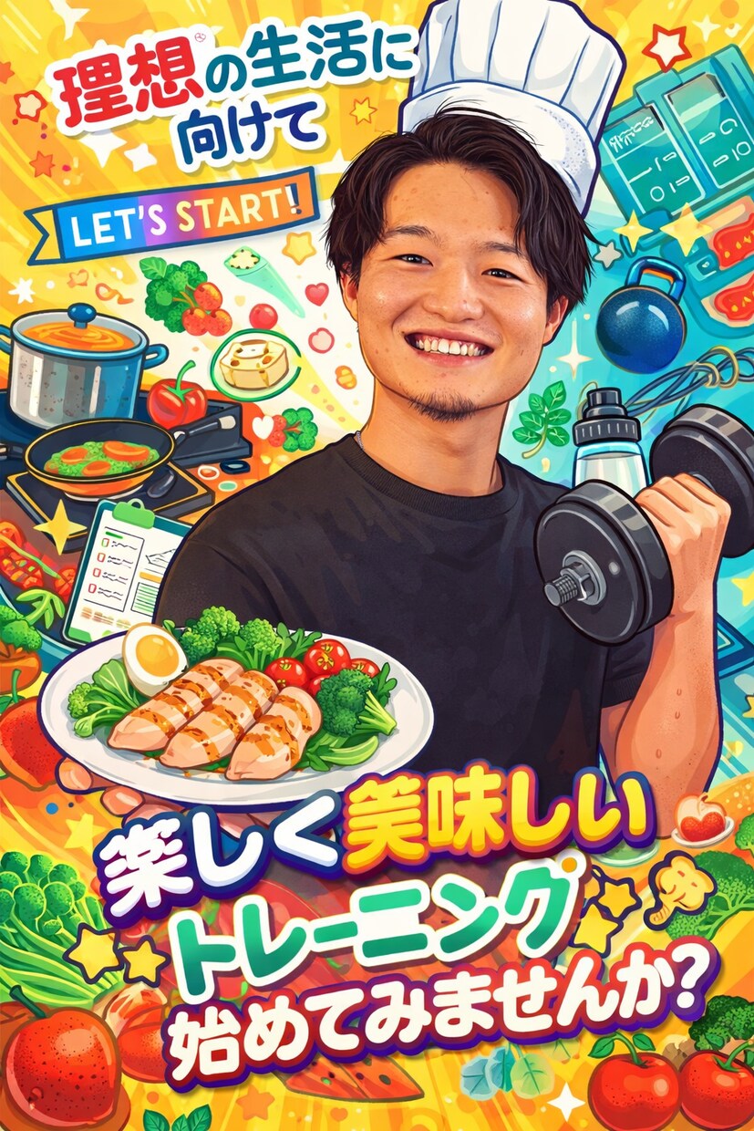 オンラインで献立やトレーニングメニューを作成します 初心者でも楽に、美味しく、健康的に。 イメージ1