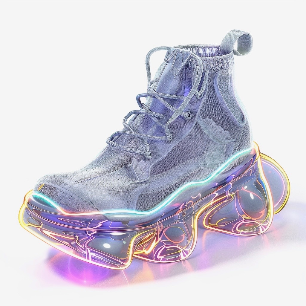 スポーティーテクニカルシューズを画像と絵型にします 試作が難しい(テクニカル系)タイプのデザインをご提案します。 イメージ2